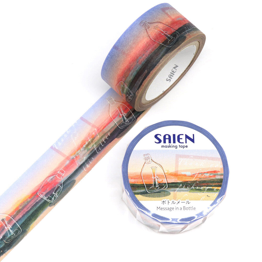 Saien 20mm Washiteippi Message in a Bottle