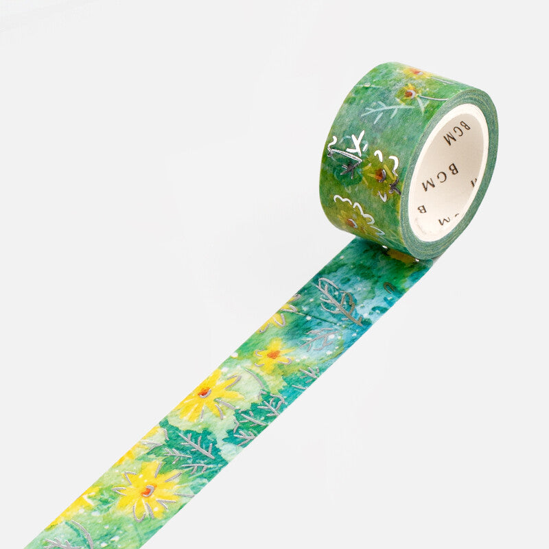20mm Foil Washiteippi Watercolor Flower Chrysanthemum