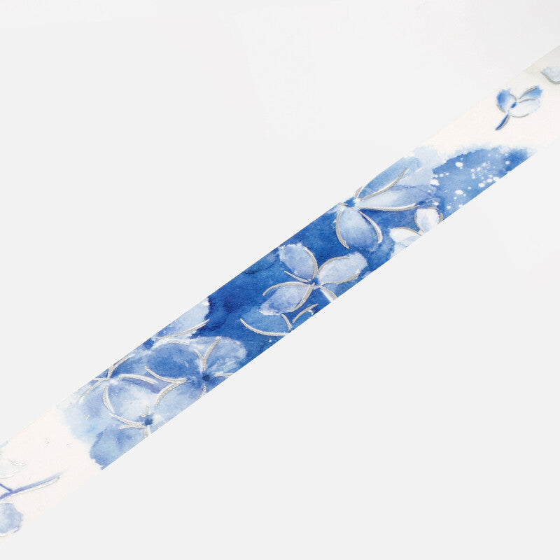 20mm Foil Washiteippi Watercolor Flower Hydrangea