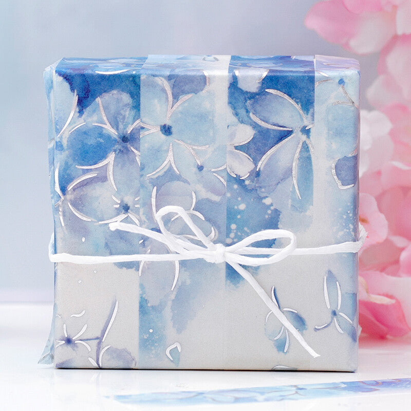 20mm Foil Washiteippi Watercolor Flower Hydrangea