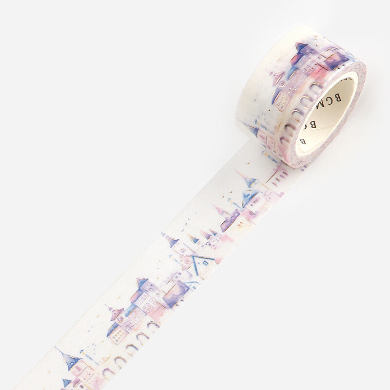20mm Foil Washiteippi Watercolor European City