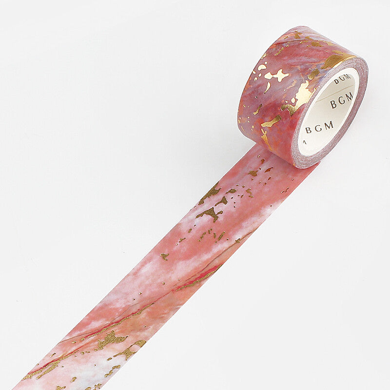 20mm Foil Washiteippi Marble Pattern Champagne
