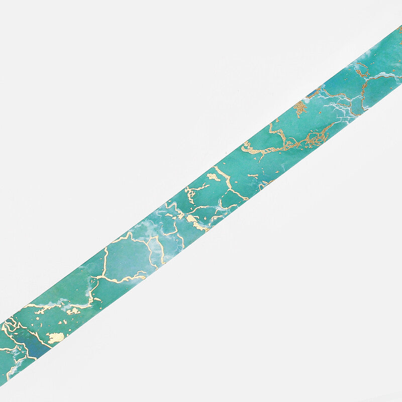 20mm Foil Washiteippi Marble Pattern Sea Green