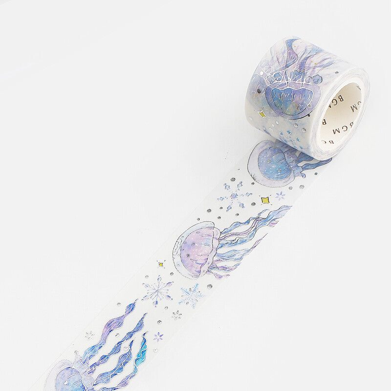 30mm Foil Washiteippi Winter Ocean Moon