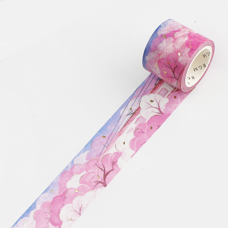30mm Foil Washiteippi Sakura Pink Cherry Trees