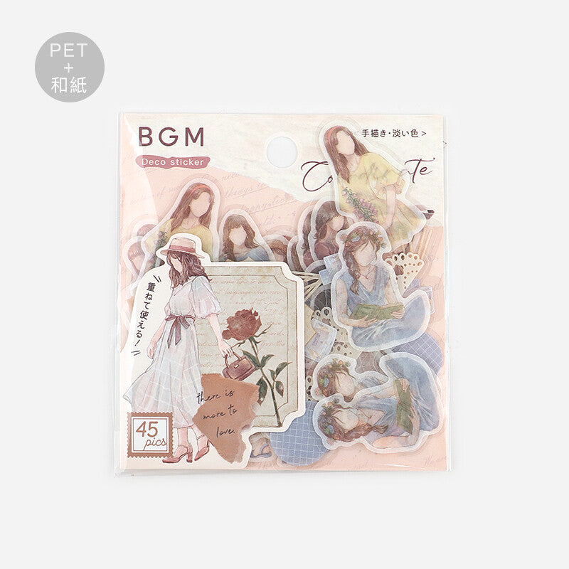 BGM Coordinate Girl Washi Sticker Pale Color