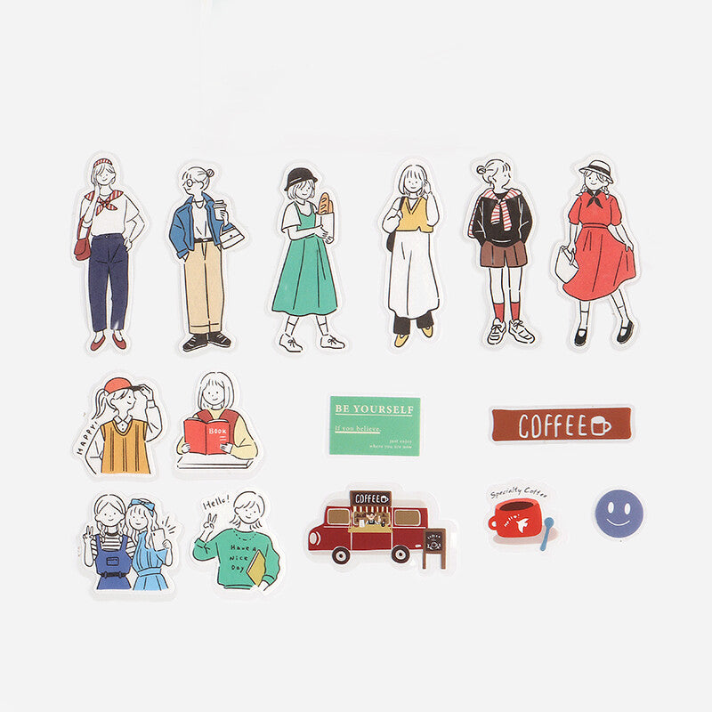 Coordinate Girl Washi Sticker Simple Colorful