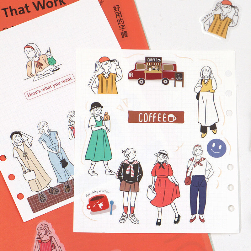 Coordinate Girl Washi Sticker Simple Colorful