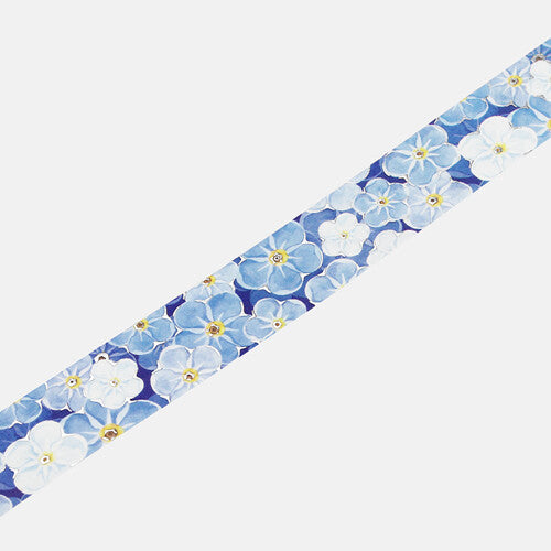 20mm Foil Washiteippi Sea of Blue Flowers