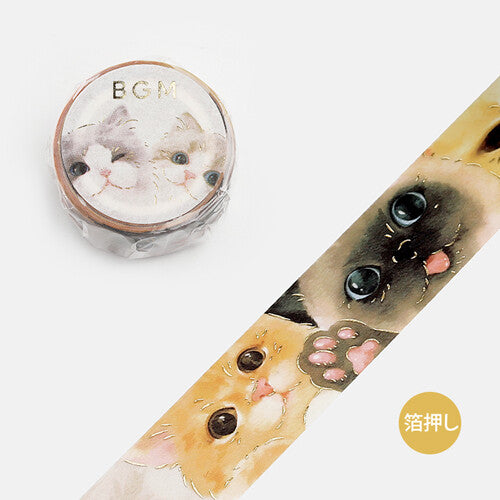 BGM Foil Washitape Cat Faces