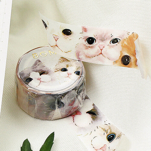 BGM Foil Washitape Cat Faces