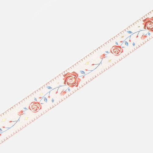 20mm Foil Washiteippi Embroidery Ribbon Rose