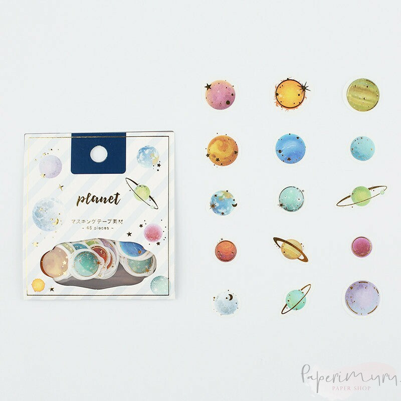 Washi Sticker Flakes Planet Foil