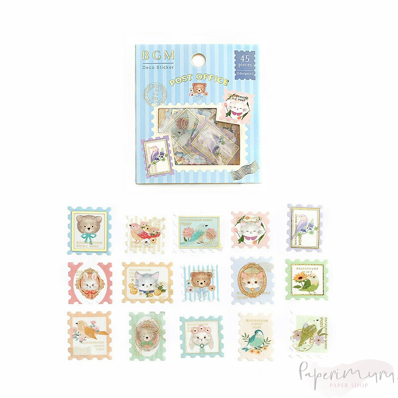 Washi Sticker Flakes Post Office Animal