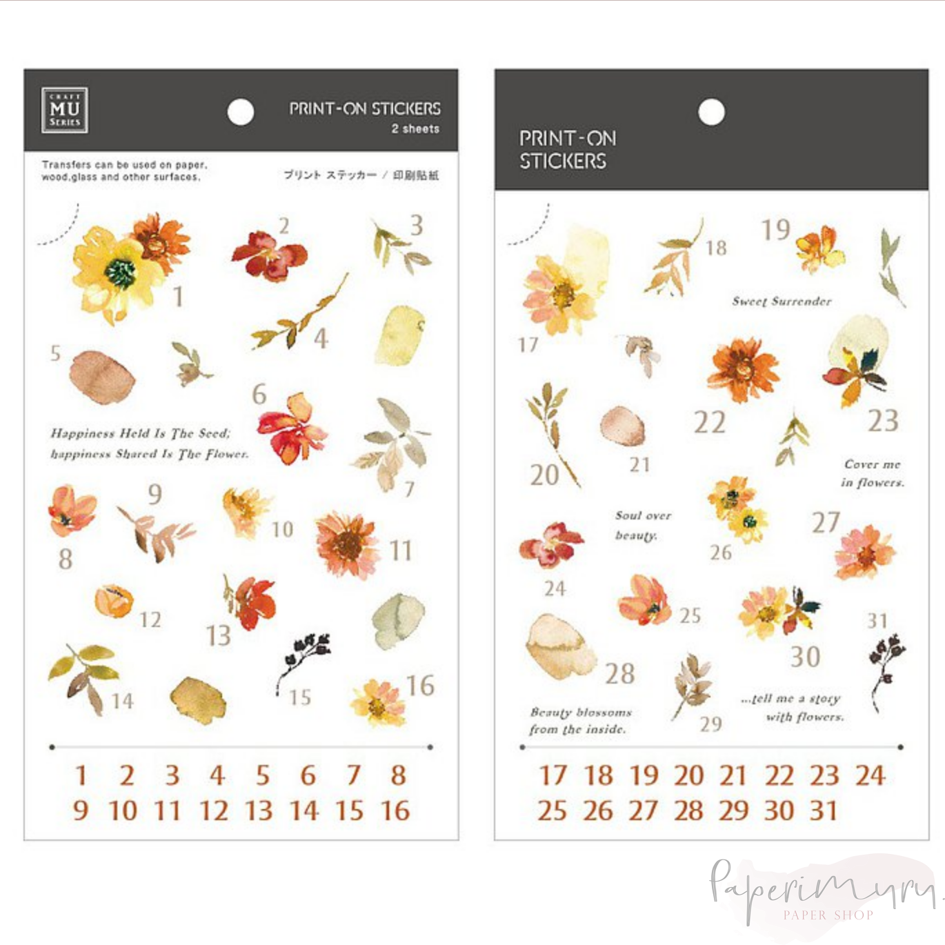 MU Print-ON Sticker 1167