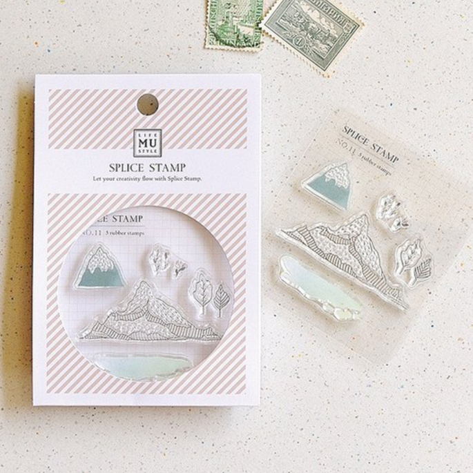 Splice Stamp Rubberstamp Set 1011 Landscape Of Mountains