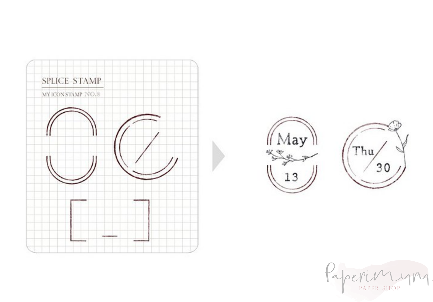 My Icon Stamp Rubberstamp Set No.08 Split Frames