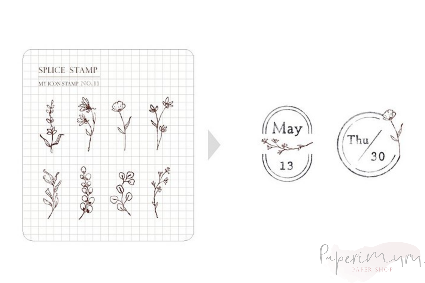 My Icon Stamp Rubberstamp Set No.11 Botanical Memory