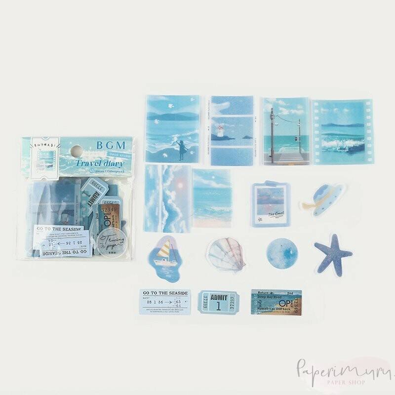 Washi Sticker Flakes Travel Diary Ocean