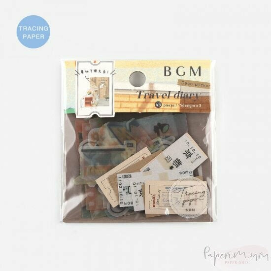 Washi Sticker Flakes Travel Diary City