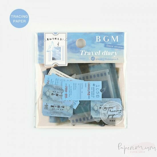 Washi Sticker Flakes Travel Diary Sky