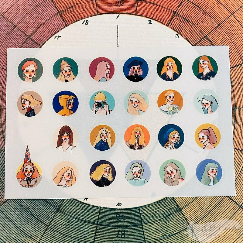 Siirtokuvatarrat 2 arkkia Girl Circle