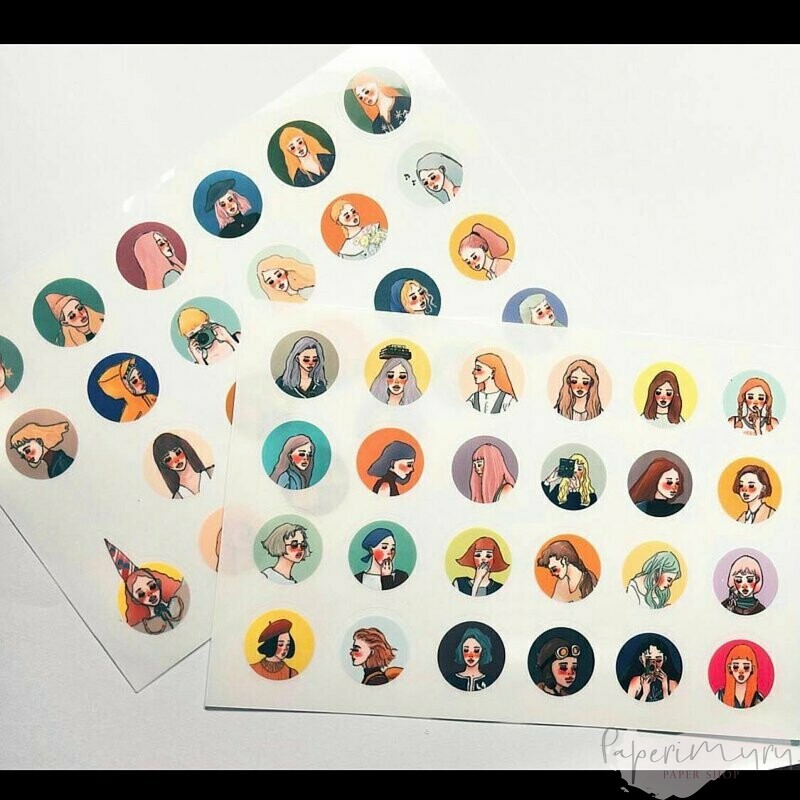 Siirtokuvatarrat 2 arkkia Girl Circle