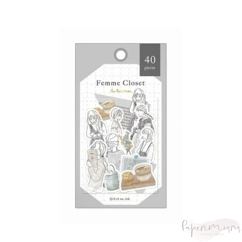 Femme Closet Flake Seal Monotone Simple