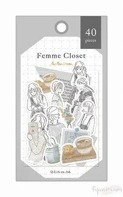 Femme Closet Flake Seal Monotone Simple