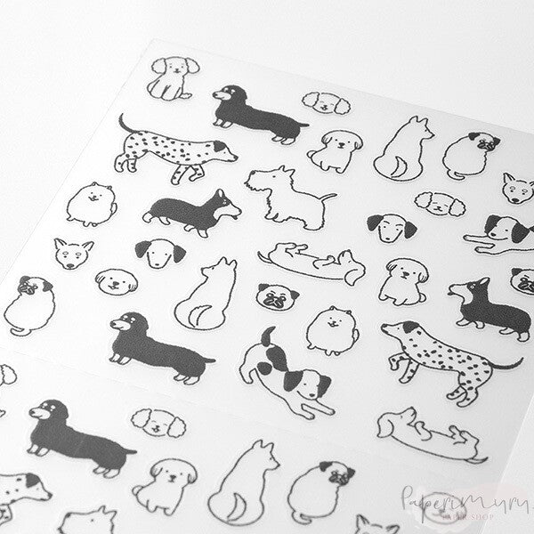 Diary Sticker Chat Dogs