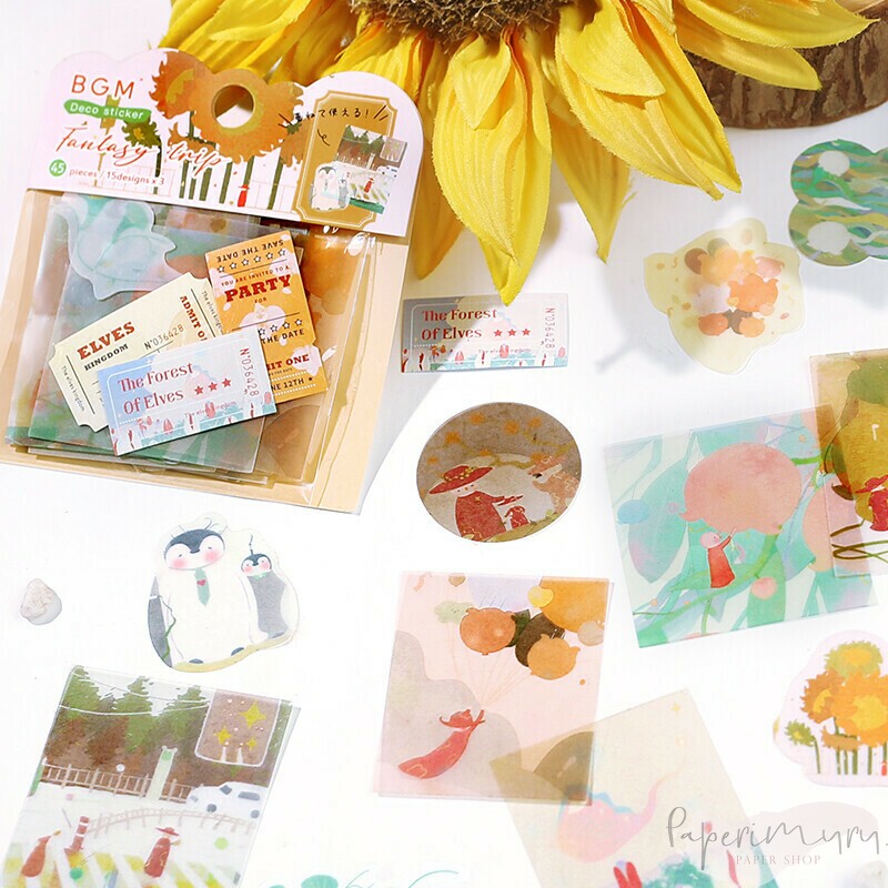 Washi Sticker Flakes Fantasy Trip Spirit