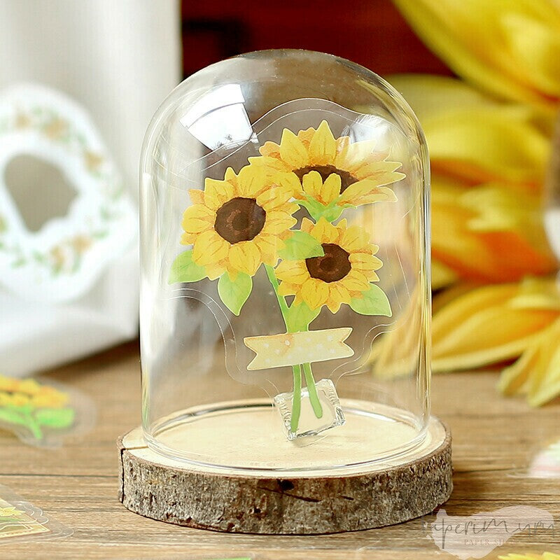 BGM PET Sticker Set Flower Blooms in a Bottle Yellow