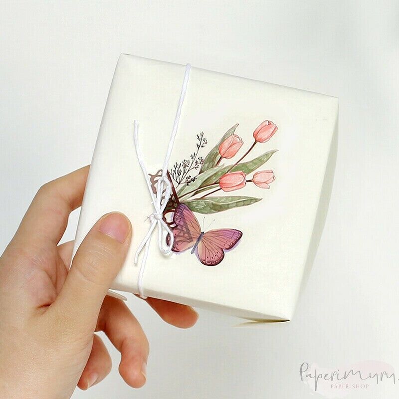 BGM PET Sticker Set Flower Blooms in a Bottle Crimson