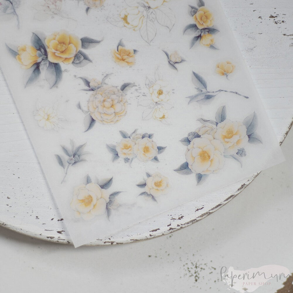 Transfer Sticker Camellia - 3 designs/set