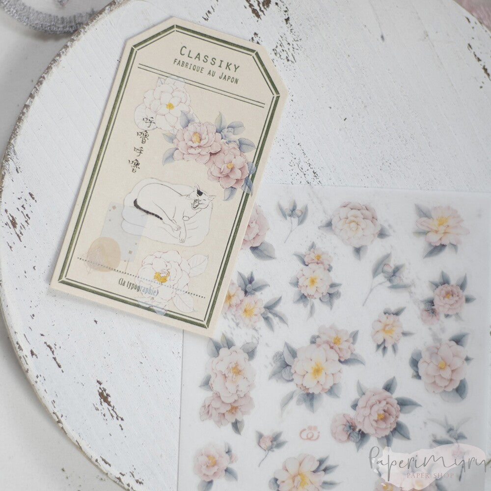 Transfer Sticker Camellia - 3 designs/set