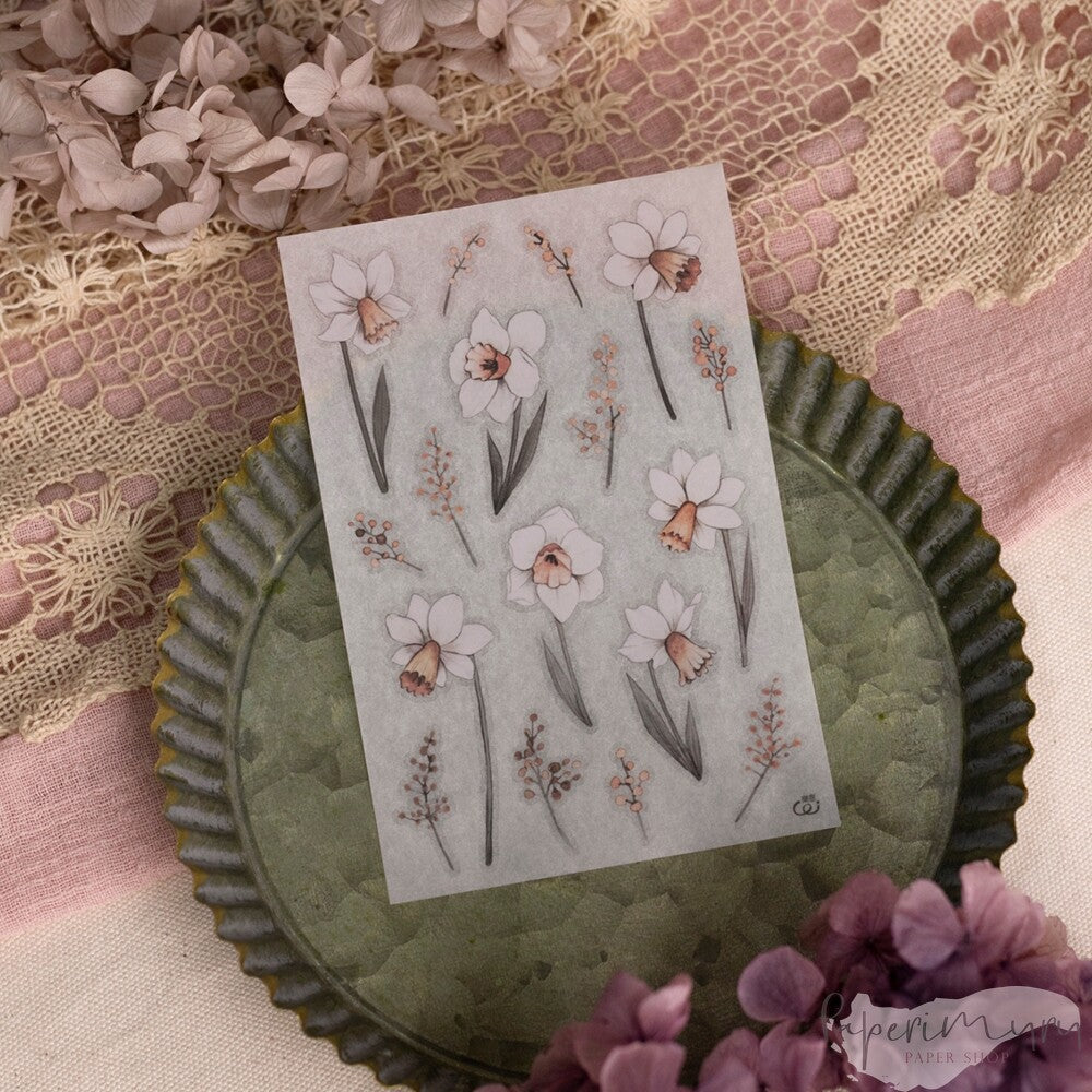 Transfer Sticker Classic Flower - 3 designs/set