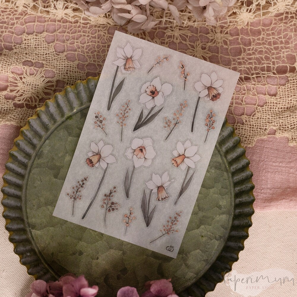 Transfer Sticker Classic Flower - 3 designs/set