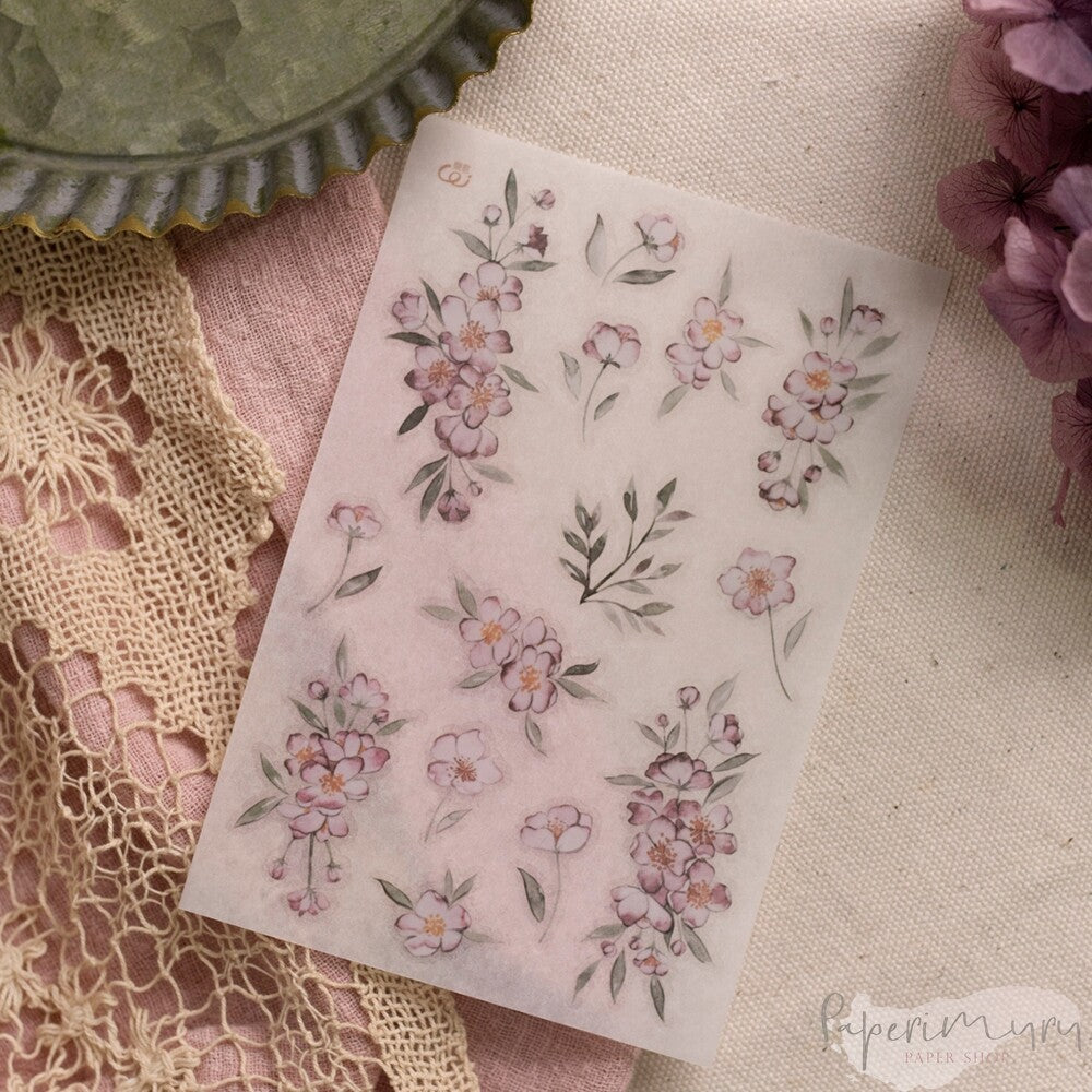 Transfer Sticker Classic Flower - 3 designs/set