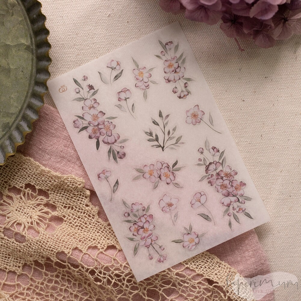 Transfer Sticker Classic Flower - 3 designs/set
