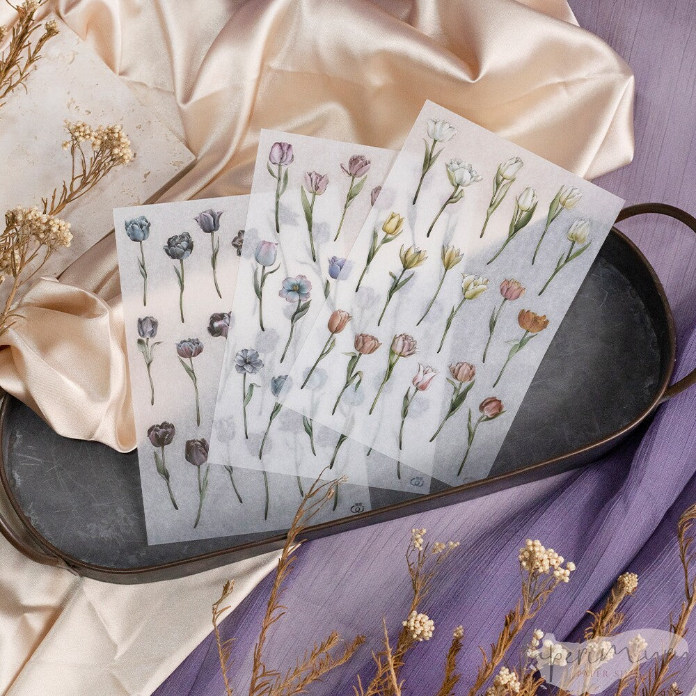 Transfer Sticker Tulip - 3 designs/set