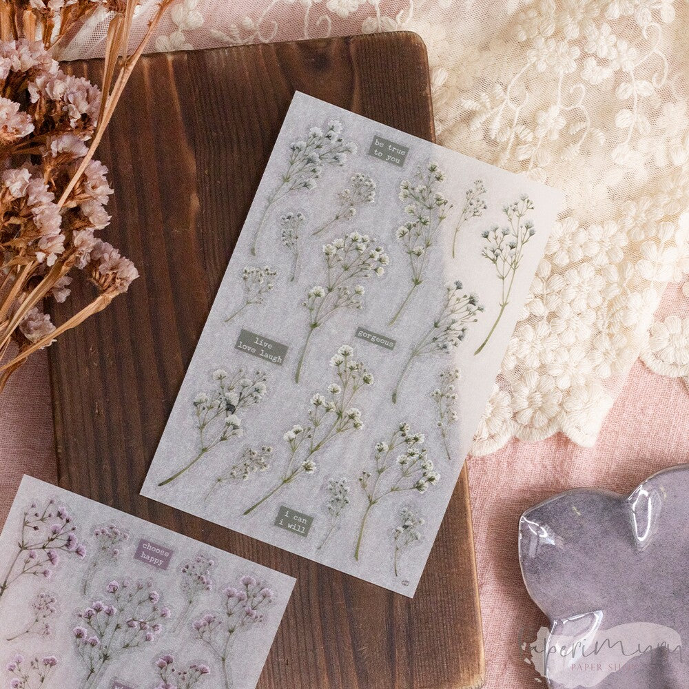 Transfer Sticker Gypsophila - 3 designs/set