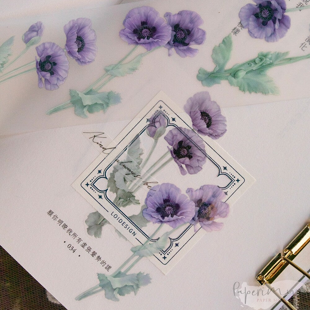 Matte PET Masking Tape 5cm Papaver