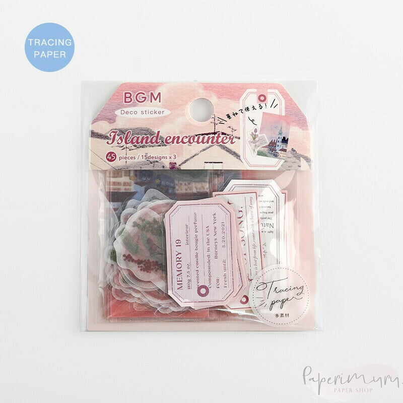 Washi Sticker Flakes Island Encounter Pink