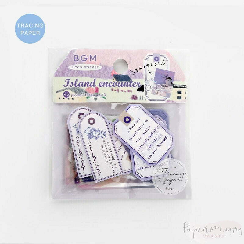 Washi Sticker Flakes Island Encounter Lavender
