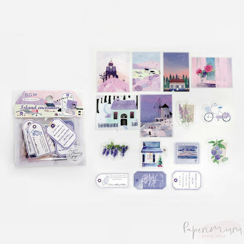 Washi Sticker Flakes Island Encounter Lavender