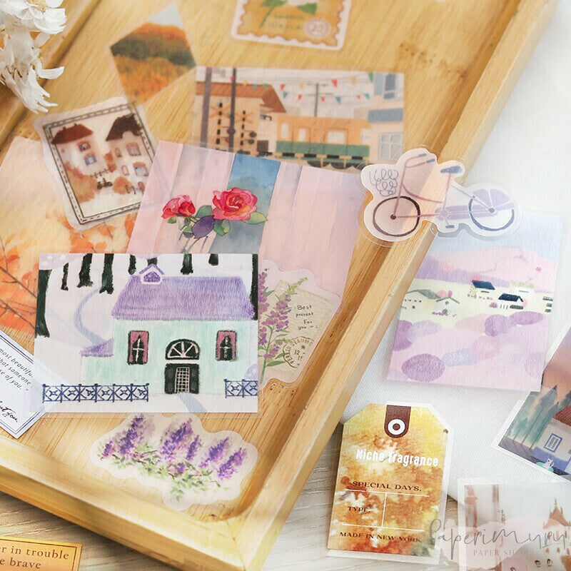 Washi Sticker Flakes Island Encounter Lavender