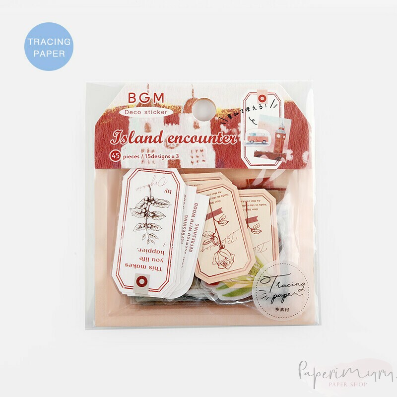 Washi Sticker Flakes Island Encounter Red