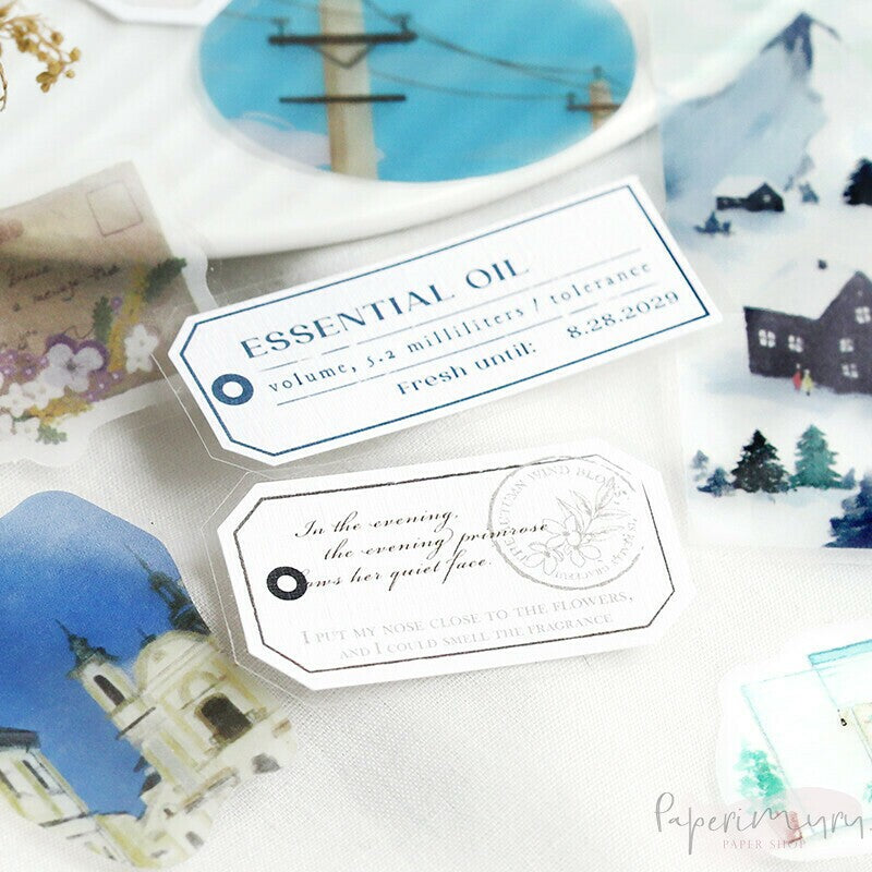 Washi Sticker Flakes Island Encounter Navy