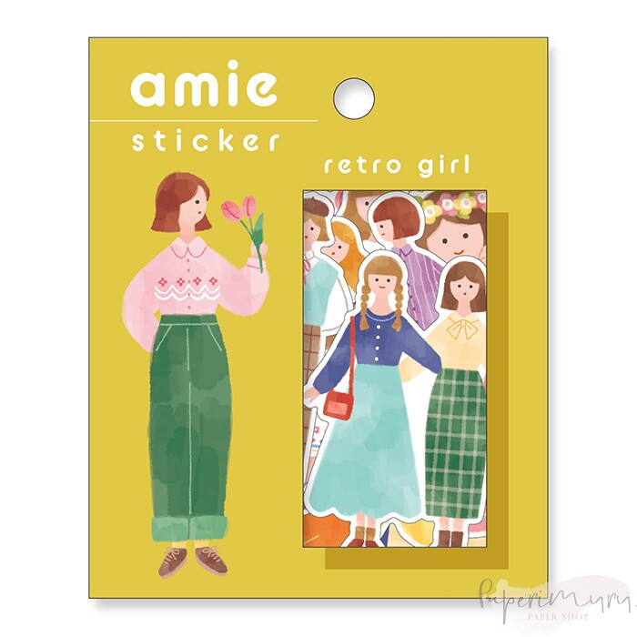 Amie Retro Girl Stickers