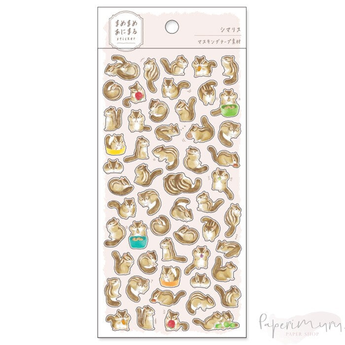 Sticker Mamemame Animal Chipmunks